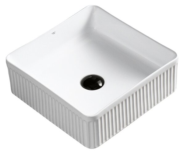 BPS-koupelny Keramické umyvadlo na desku AURA WH 375 37,5x37,5 cm, bílé