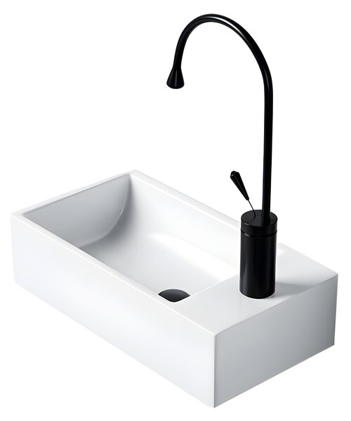BPS-koupelny Keramické umyvadlo na desku LUCY WH 405 40,5x20 cm, bílé