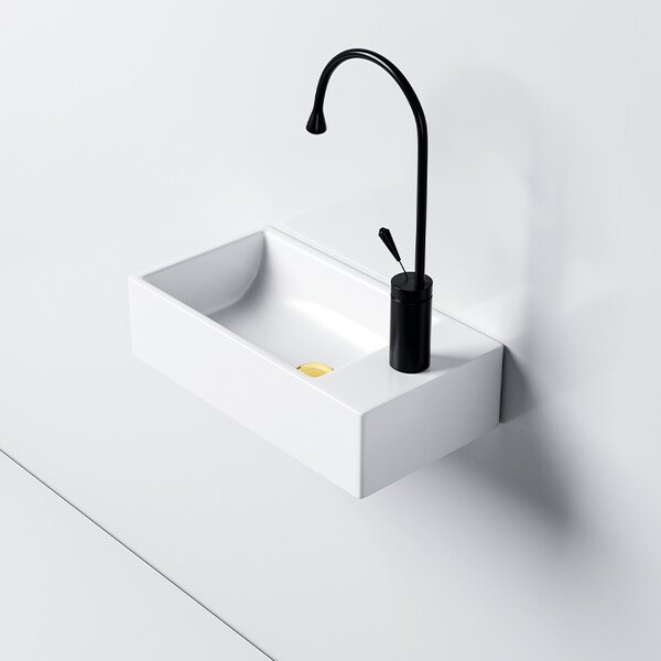BPS-koupelny Keramické umyvadlo na desku LUCY WH 405 40,5x20 cm, bílé