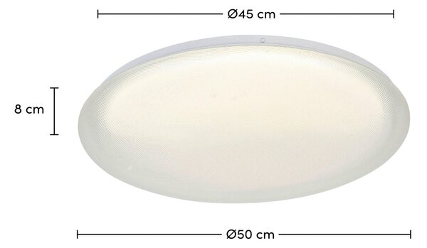 STROPNÍ SVÍTIDLO, 50/8 cm Novel - Online Only svítidla, Online Only