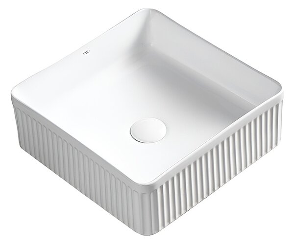 BPS-koupelny Keramické umyvadlo na desku AURA WH 375 37,5x37,5 cm, bílé