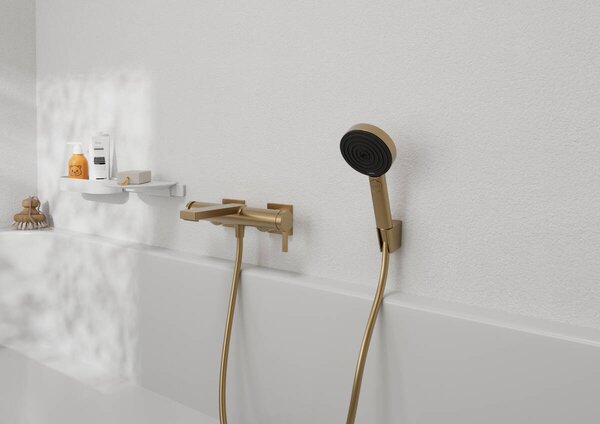 Hansgrohe Tecturis E Páková vanová baterie na stěnu, kartáčovaný bronz 73420140
