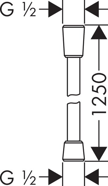 Hansgrohe Isiflex Sprchová hadice 125 cm, matná černá 28272670