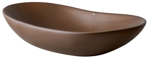 BPS-koupelny Keramické umyvadlo na desku LAVI BR 625 62,5x36,5 cm, hnědé