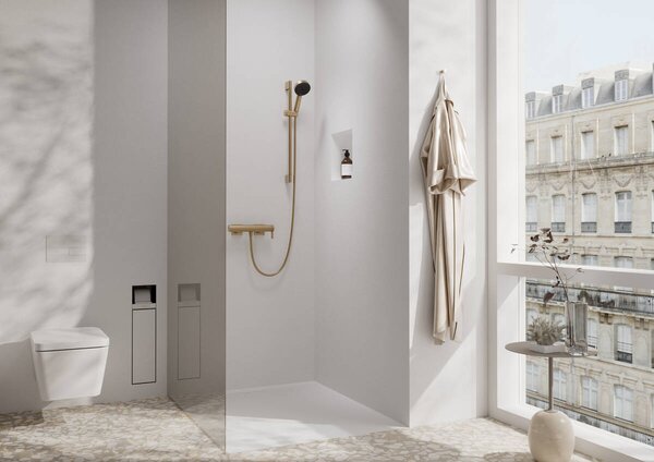 Hansgrohe Tecturis E Páková sprchová baterie na stěnu, kartáčovaný bronz 73620140