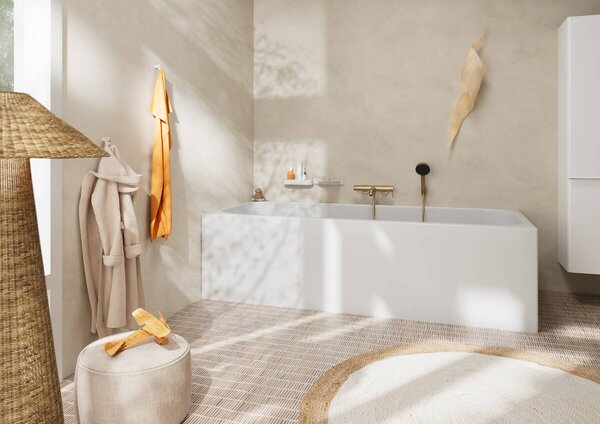 Hansgrohe Tecturis S páková vanová baterie na stěnu, kartáčovaný bronz 73422140