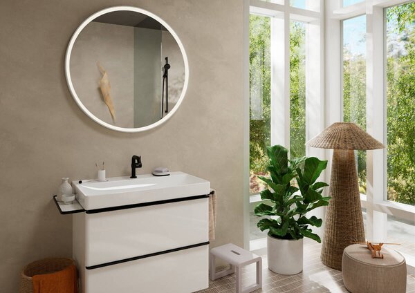 Hansgrohe Tecturis S páková umyvadlová baterie 110 Fine CoolStart EcoSmart+ bez odtokové soupravy, matná černá 73321670