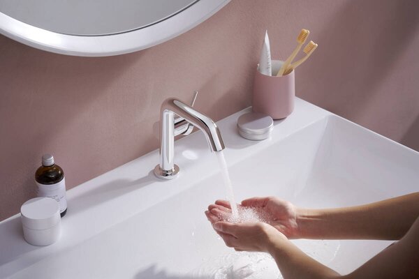 Hansgrohe Tecturis S páková umyvadlová baterie 110 Fine CoolStart EcoSmart+ s odtokovou soupravou Push-Open, chrom 73320000