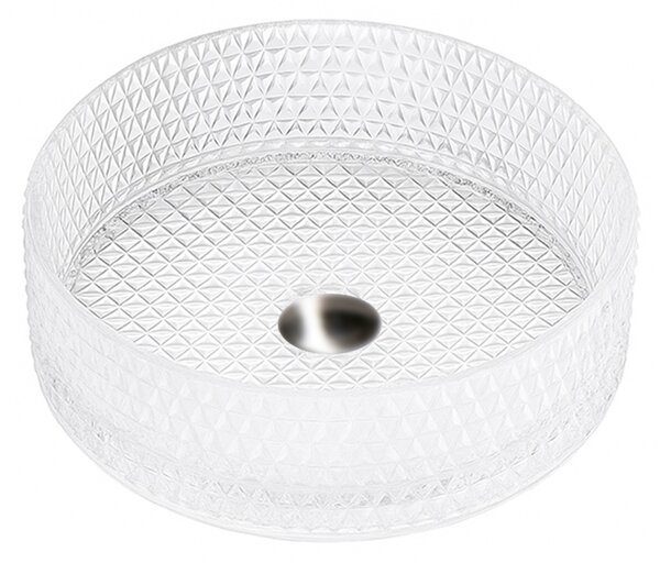 BPS-koupelny Skleněné umyvadlo na desku BRILLANT1 TR 360 36x12 cm, transparent