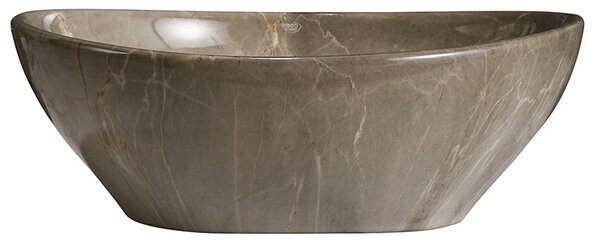 BPS-koupelny Keramické umyvadlo na desku LUMO MAR8 405 40,5x30 cm, hnědý mramor