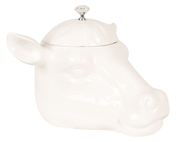 Keramická úložná dóza kráva Cow - 25*24*20 cm - Clayre & Eef