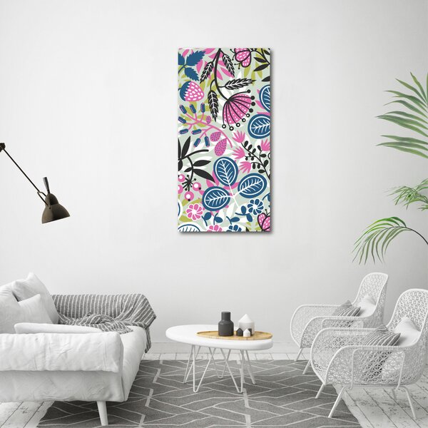 Vertikální Moderní fotoobraz canvas na rámu Květiny ocv-49934883