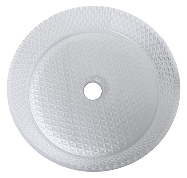 BPS-koupelny Skleněné umyvadlo na desku BRILLANT1 WH 400 40x12 cm, mat