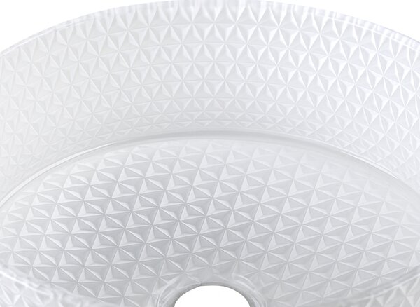 BPS-koupelny Skleněné umyvadlo na desku BRILLANT1 WH 400 40x12 cm, mat