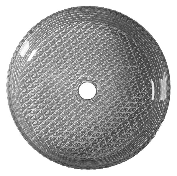 BPS-koupelny Skleněné umyvadlo na desku BRILLANT1 SV 400 40x12 cm, stříbrná mat
