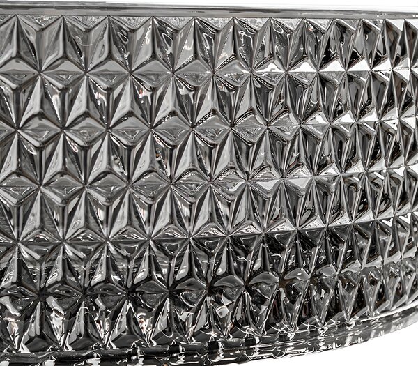 BPS-koupelny Skleněné umyvadlo na desku BRILLANT1 BL PL 360 36x12 cm, platina lesk