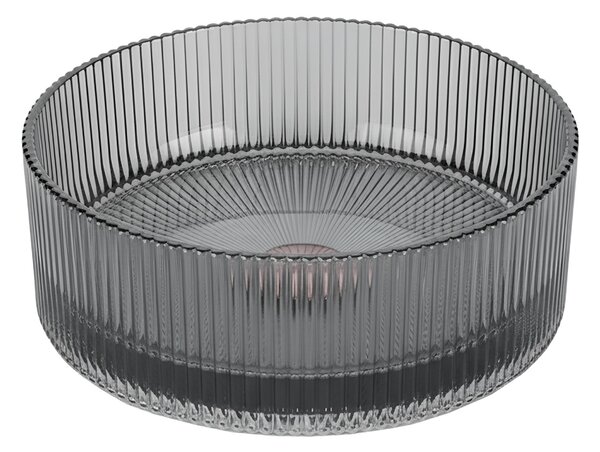 BPS-koupelny Skleněné umyvadlo na desku BRILLANT2 BL 360 36x12 cm, černá