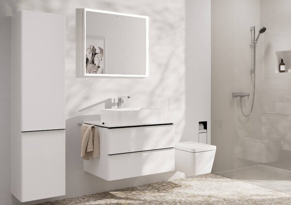 Hansgrohe Tecturis E Páková umyvadlová baterie 240 Fine CoolStart EcoSmart+ pro umyvadlové mísy s odtokovou soupravou Push-Open, chrom 73070000