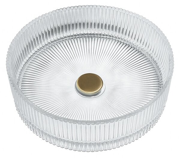 BPS-koupelny Skleněné umyvadlo na desku BRILLANT2 TR 360 36x12 cm, transparent