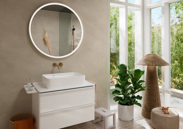 Hansgrohe Tecturis S páková umyvadlová baterie pod omítku, montáž na stěnu EcoSmart+ s výtokem 22,5 cm, kartáčovaný bronz 73351140