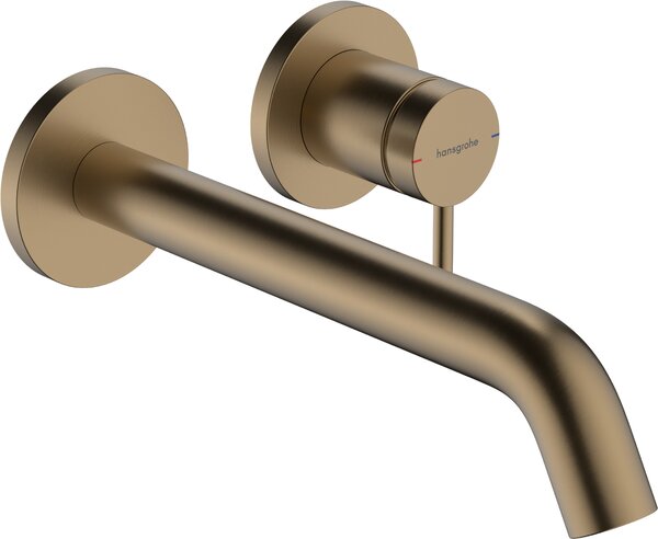 Hansgrohe Tecturis S páková umyvadlová baterie pod omítku, montáž na stěnu EcoSmart+ s výtokem 22,5 cm, kartáčovaný bronz 73351140