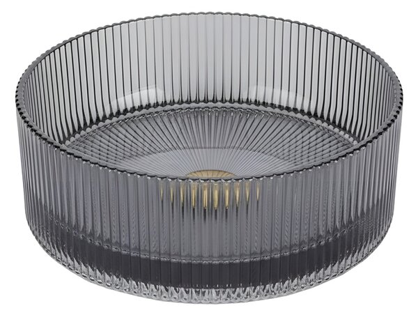BPS-koupelny Skleněné umyvadlo na desku BRILLANT2 BL 360 36x12 cm, černá