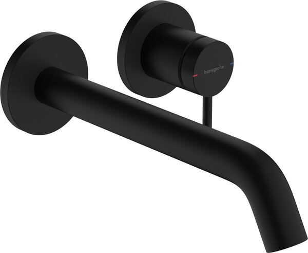 Hansgrohe Tecturis S páková umyvadlová baterie pod omítku, montáž na stěnu EcoSmart+ s výtokem 22,5 cm, matná černá 73351670