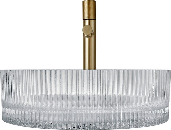 BPS-koupelny Skleněné umyvadlo na desku BRILLANT2 TR 360 36x12 cm, transparent