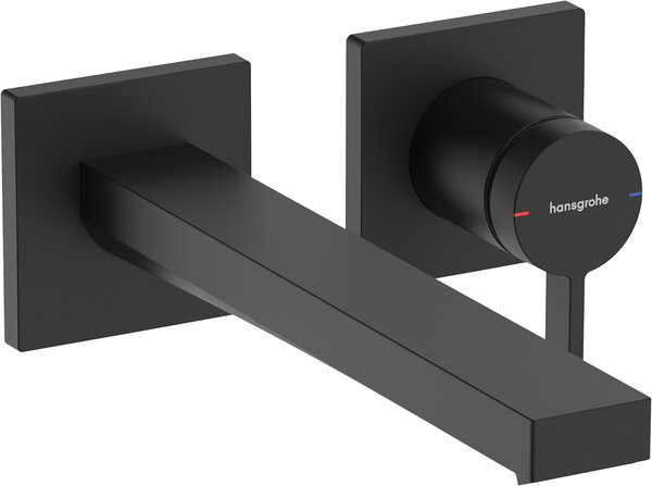 Hansgrohe Tecturis E Páková umyvadlová baterie pod omítku, montáž na stěnu EcoSmart+ s výtokem 22,5 cm, matná černá 73051670
