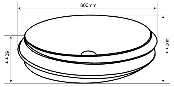 BPS-koupelny Keramické umyvadlo na desku STAR BL SV 600 60x40 cm, černo / stříbrné