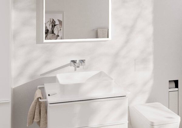 Hansgrohe Tecturis E Páková umyvadlová baterie pod omítku, montáž na stěnu EcoSmart+ s výtokem 22,5 cm, chrom 73051000