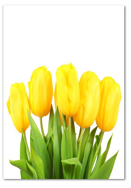 Vertikální Foto obraz fotografie na skle Žluté tulipány osv-50296445