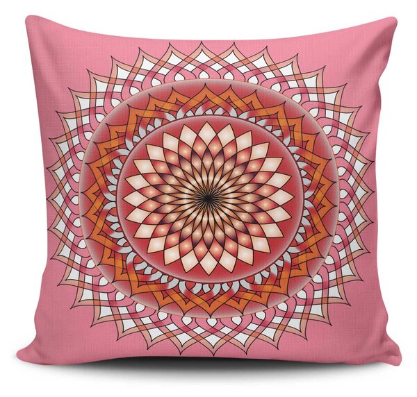 ASIR Povlak na polštář MANDALA-28 růžová mandala