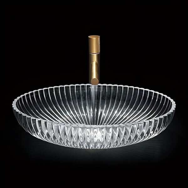 BPS-koupelny Skleněné umyvadlo na desku BRILLANT3 TR 510 51x35 cm, transparent