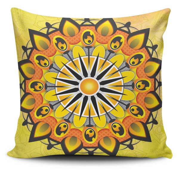 ASIR Povlak na polštář MANDALA-21 žlutá mandala