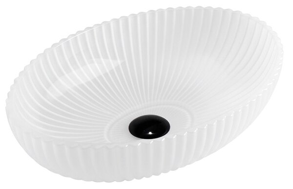 BPS-koupelny Skleněné umyvadlo na desku BRILLANT3 WH 510 51x35 cm, mat