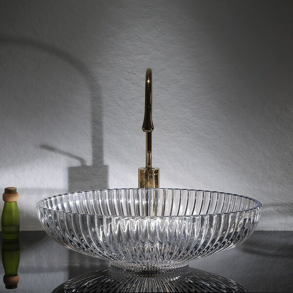 BPS-koupelny Skleněné umyvadlo na desku BRILLANT3 TR 510 51x35 cm, transparent