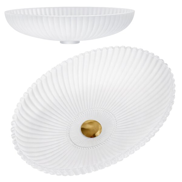 BPS-koupelny Skleněné umyvadlo na desku BRILLANT3 WH 510 51x35 cm, mat