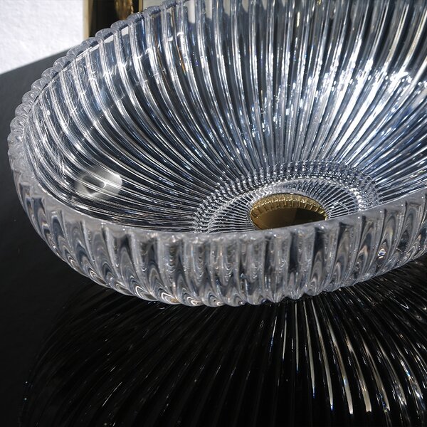 BPS-koupelny Skleněné umyvadlo na desku BRILLANT3 TR 510 51x35 cm, transparent