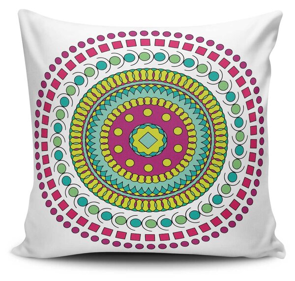 ASIR Povlak na polštář MANDALA-38 bílá mandala