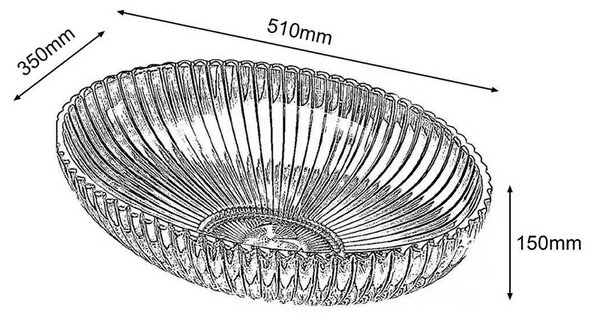 BPS-koupelny Skleněné umyvadlo na desku BRILLANT3 WH 510 51x35 cm, mat