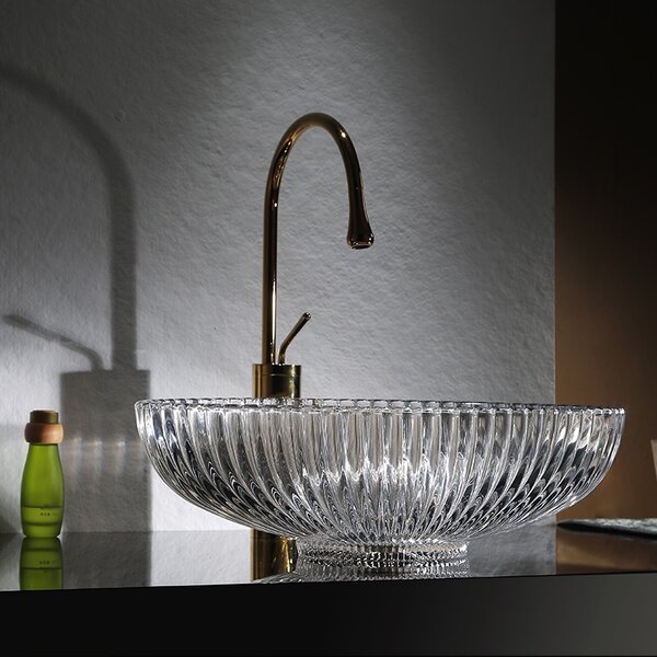 BPS-koupelny Skleněné umyvadlo na desku BRILLANT3 TR 510 51x35 cm, transparent