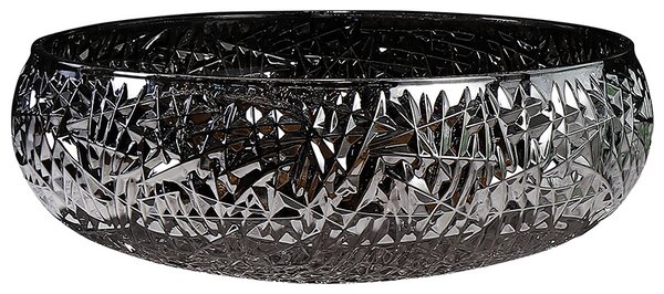 BPS-koupelny Skleněné umyvadlo na desku BRILLANT4 BL 410 41x12 cm, černé lesk