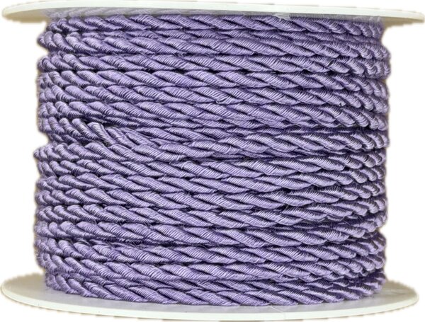 Provázek kroucený TwistCord Lavender levandulová 3mm x 4m (5,- Kč/m)