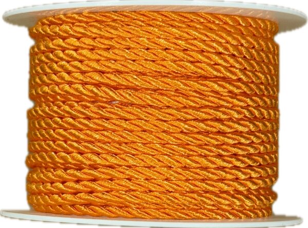 Provázek kroucený TwistCord Bright Orange oranžová 3mm x 4m (5,-Kč/m)