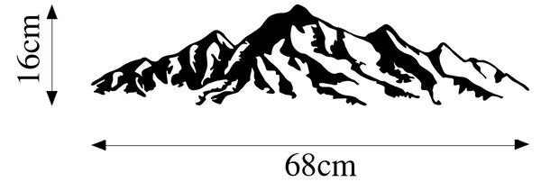 ASIR Nástěnná dekorace kovová MOUNTAIN pohoří