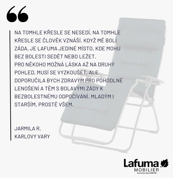 Relaxační křeslo Lafuma FUTURA BeComfort hnědá Moka – ZERO GRAVITY, nosnost 140 kg