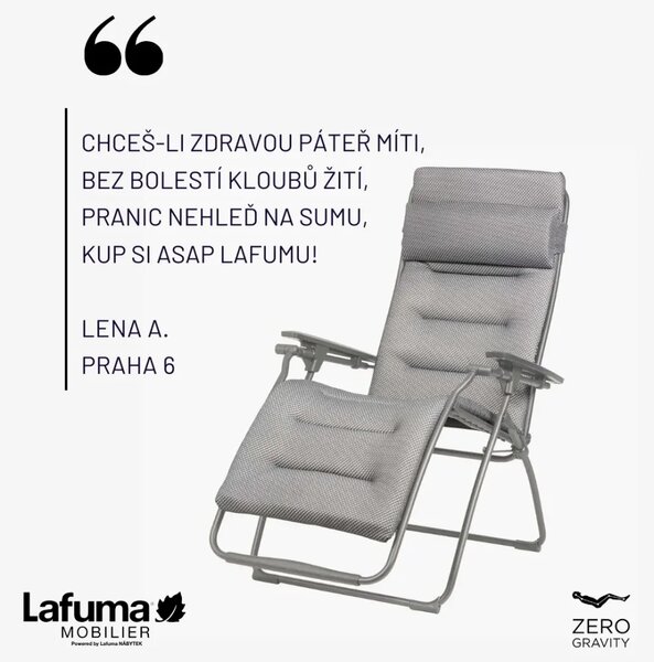 Relaxační křeslo Lafuma FUTURA BeComfort hnědá Moka – ZERO GRAVITY, nosnost 140 kg