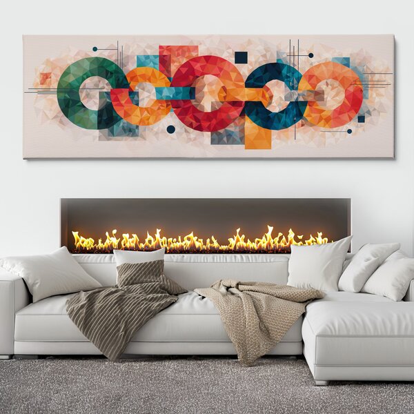 Obraz na plátně - Radostná symetrie FeelHappy.cz Velikost obrazu (šířka x výška): 60 x 20 cm