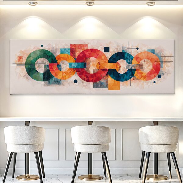 Obraz na plátně - Radostná symetrie FeelHappy.cz Velikost obrazu (šířka x výška): 60 x 20 cm